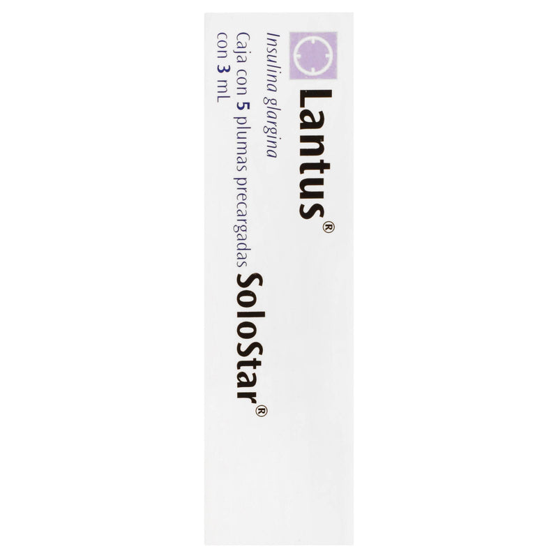 Lantus Solostar Pluma 100Unid/Ml 3Ml Con 5 (Insulina Glargina) - WeCare Pharma