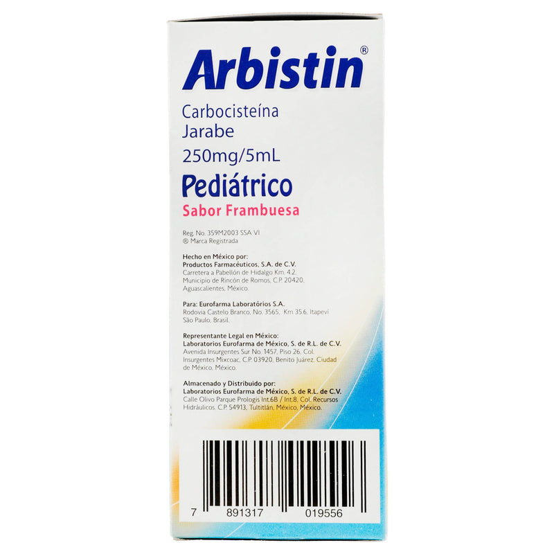 Arbistin Ped Jarabe 250Mg/5Ml 150Ml (Carbocisteina) - WeCare Pharma