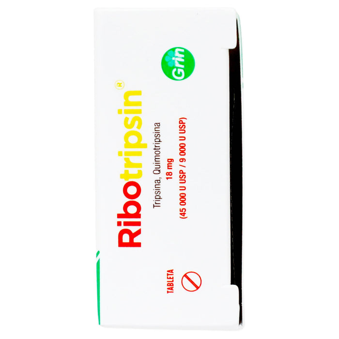 Ribotripsin 18Mg Con 30 Tabletas (Tripsina/Quimotripsina) - WeCare Pharma