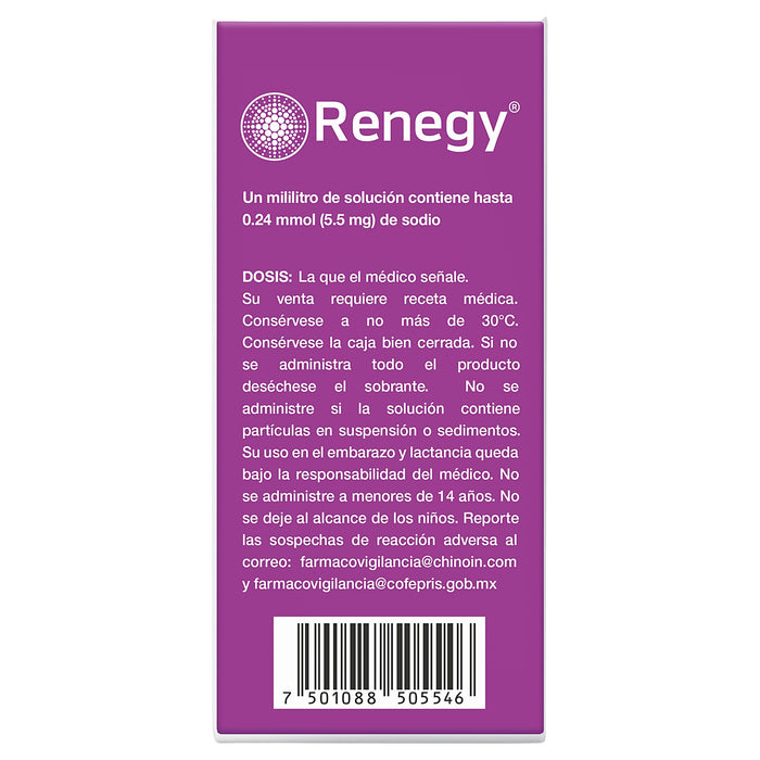 Renegy (Carboximaltosa Ferrica) Fco Amp 500Mg/10Ml C1 7501088505546 6
