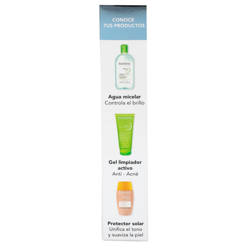 Bioderma Kit Sebium Pore Refiner 30Ml Sebium H2O 20Ml Sebium Gel Active Photoderm Nude Fps50 - WeCare Pharma