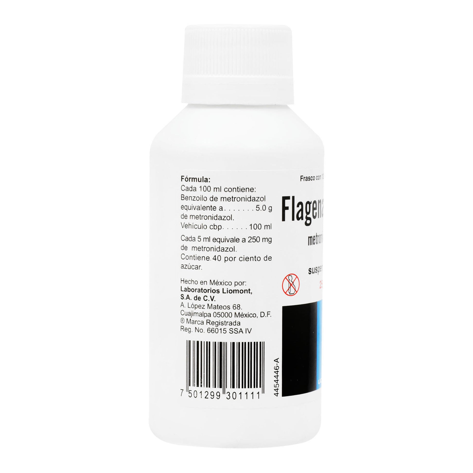 Flagenase Suspensión 250Mg/5Ml 120Ml (Metronidazol) 6 - 7501299301111