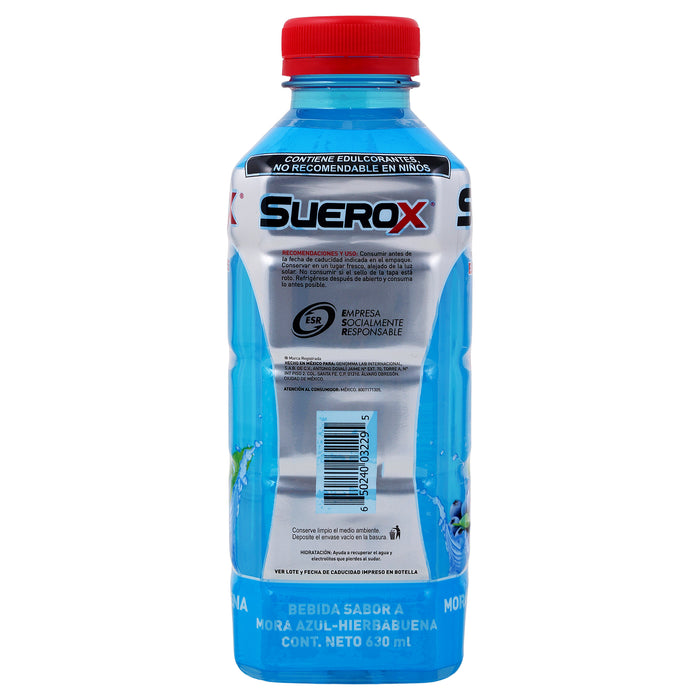 Suerox Adulto 8Iones Frasco 630Ml Mora (Electrolitos Orales) 8 - 650240032295