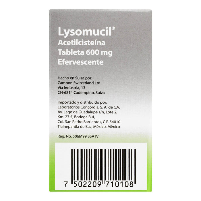 Lysomucil 600Mg Con 20 Tabletas (Acetilcisteina) - WeCare Pharma