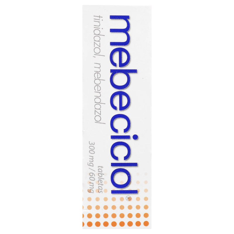 Mebeciclol 300Mg/60Mg Con 18 Tabletas (Tinidazol/Mebendazol) - WeCare Pharma