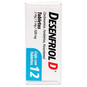 Desenfriol D 2Mg/5Mg/500Mg Con 12 Tabletas (Clorfenamina/Fenilefrina/Paracetamol) - WeCare Pharma