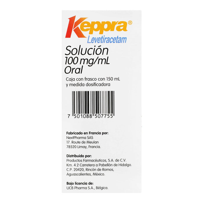 Keppra Solución 100Mg/Ml 150Ml (Levetiracetam) - WeCare Pharma