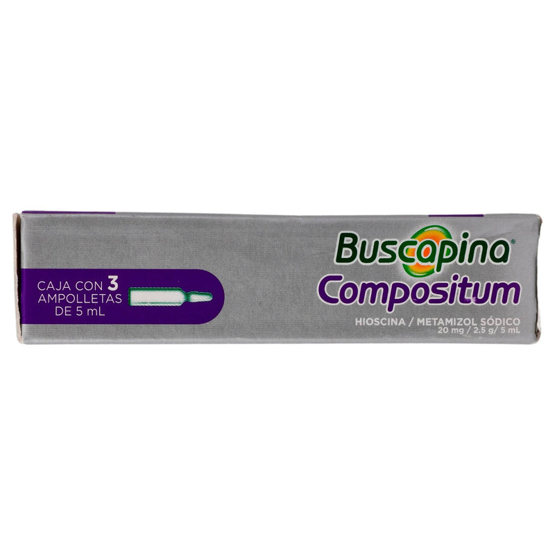 Buscapina Compositum 20Mg/2.5G/5Ml Con 3 Ampulas (Hioscina/Metamizol) - WeCare Pharma