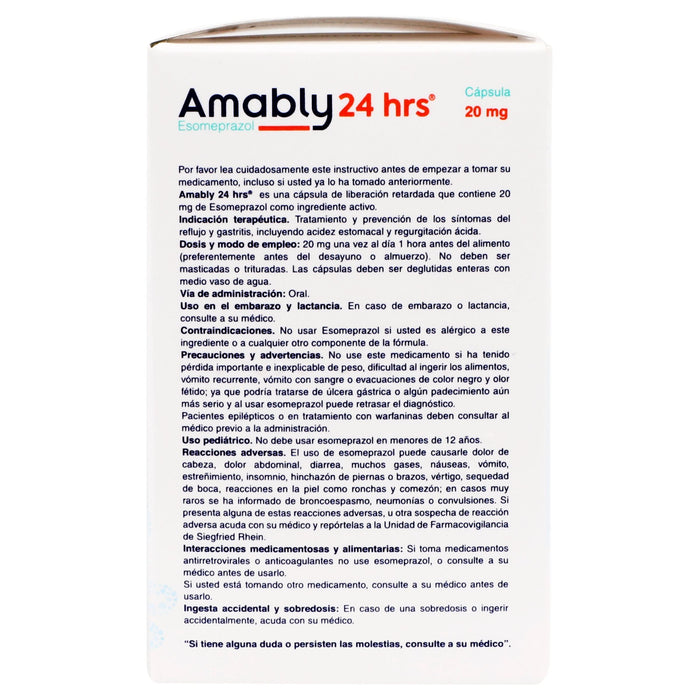 Amably 20Mg Con 14 Capsulas (Esomeprazol) 7 - 7501300421487