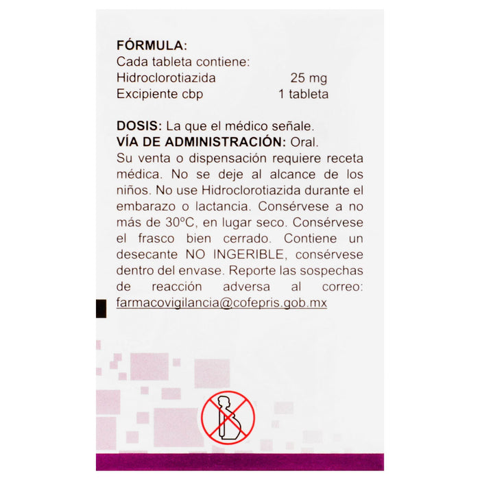 Hidroclorotiazida 25Mg Con 20 Ultra Tabletas - WeCare Pharma