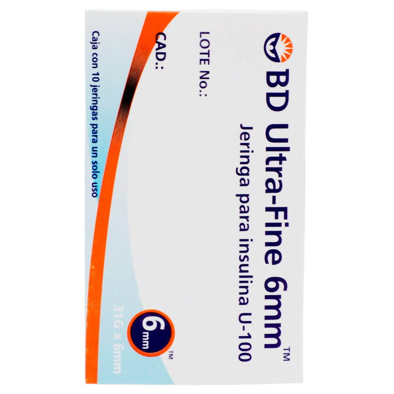 Jeringa Insulina Ultrafine Bd 0.5Ml 31Gx6Mm Con 10 - WeCare Pharma