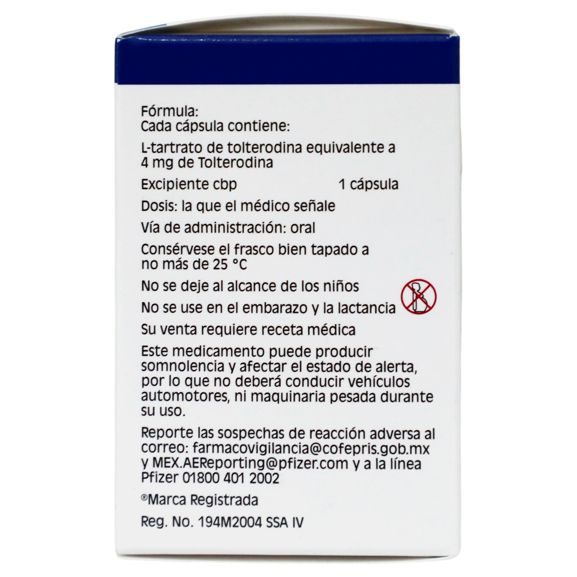 Detrusitol Sr 4Mg Con 28 Tabletas (Tolterodina) 7 - 1210001157330