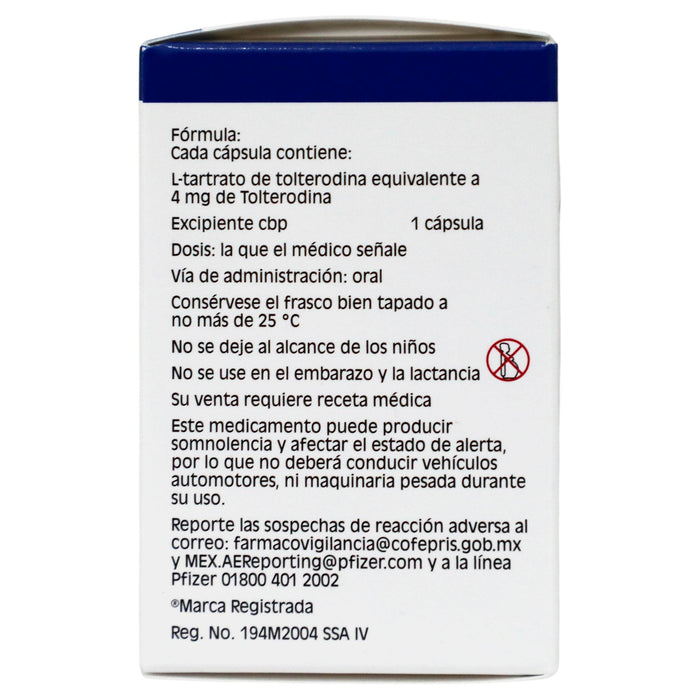 Detrusitol Sr 4Mg Con 28 Tabletas (Tolterodina) — WeCare Pharma
