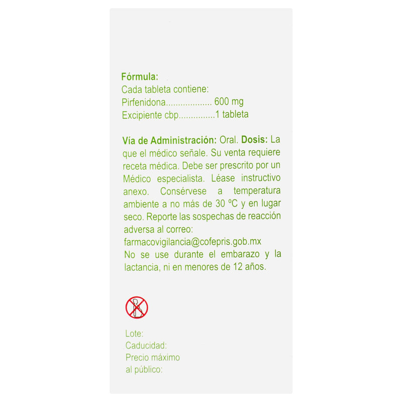 Kitoscell 600Mg Con 90 Tabletas (Pirfenidona) - WeCare Pharma