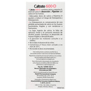 Caltrate 600+D 600Mg/400Unid Con 60 Tabletas (Carbonato De Calcio/Colecalciferol) - WeCare Pharma