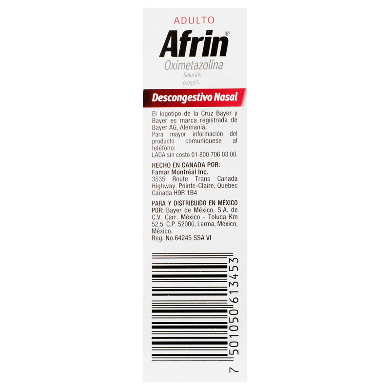 Afrin Adulto Spray 0.050% 20Ml (Oximetazolina) - WeCare Pharma