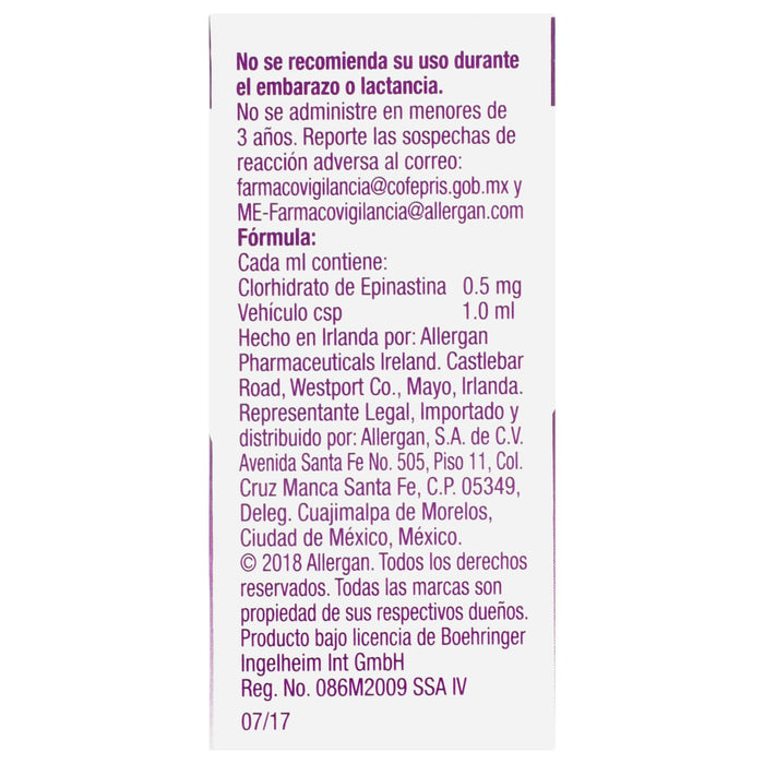 Elestat Gotas 0.05% 5Ml (Epinastina) - WeCare Pharma
