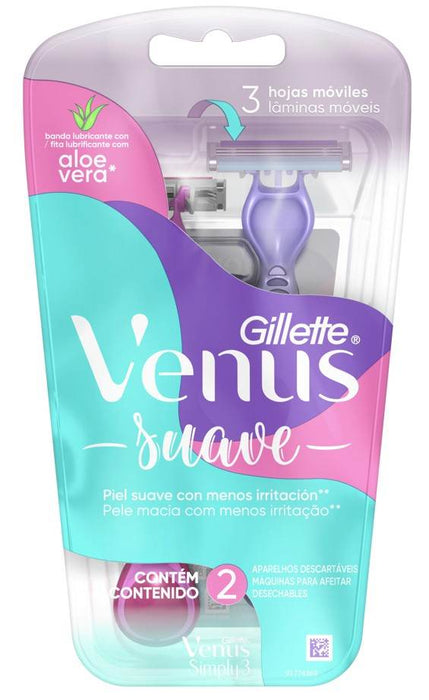 Rastrillo Gillette Venus Suave Con 2 - WeCare Pharma