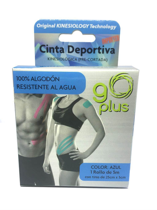 Cinta Deportiva Kinesiologica Go Plus Azul - WeCare Pharma