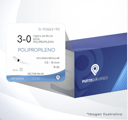 Polipropileno 3-0 1/2 36Mm R3663-90 Atramat - WeCare Pharma