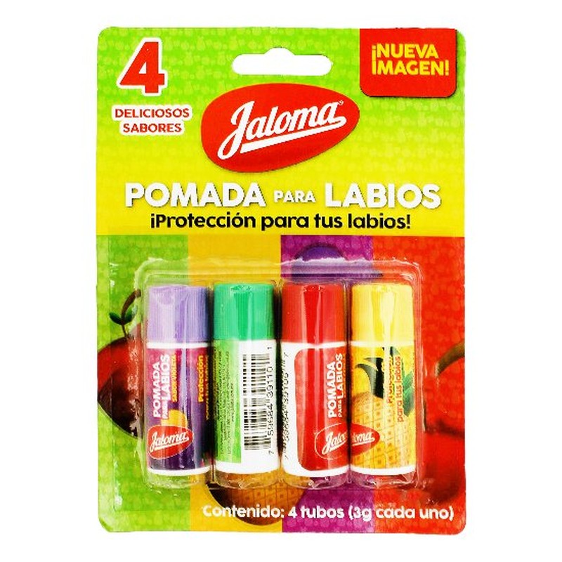 Pomada Para Labios Jaloma Blister C4 Pzs 3G 759684391354