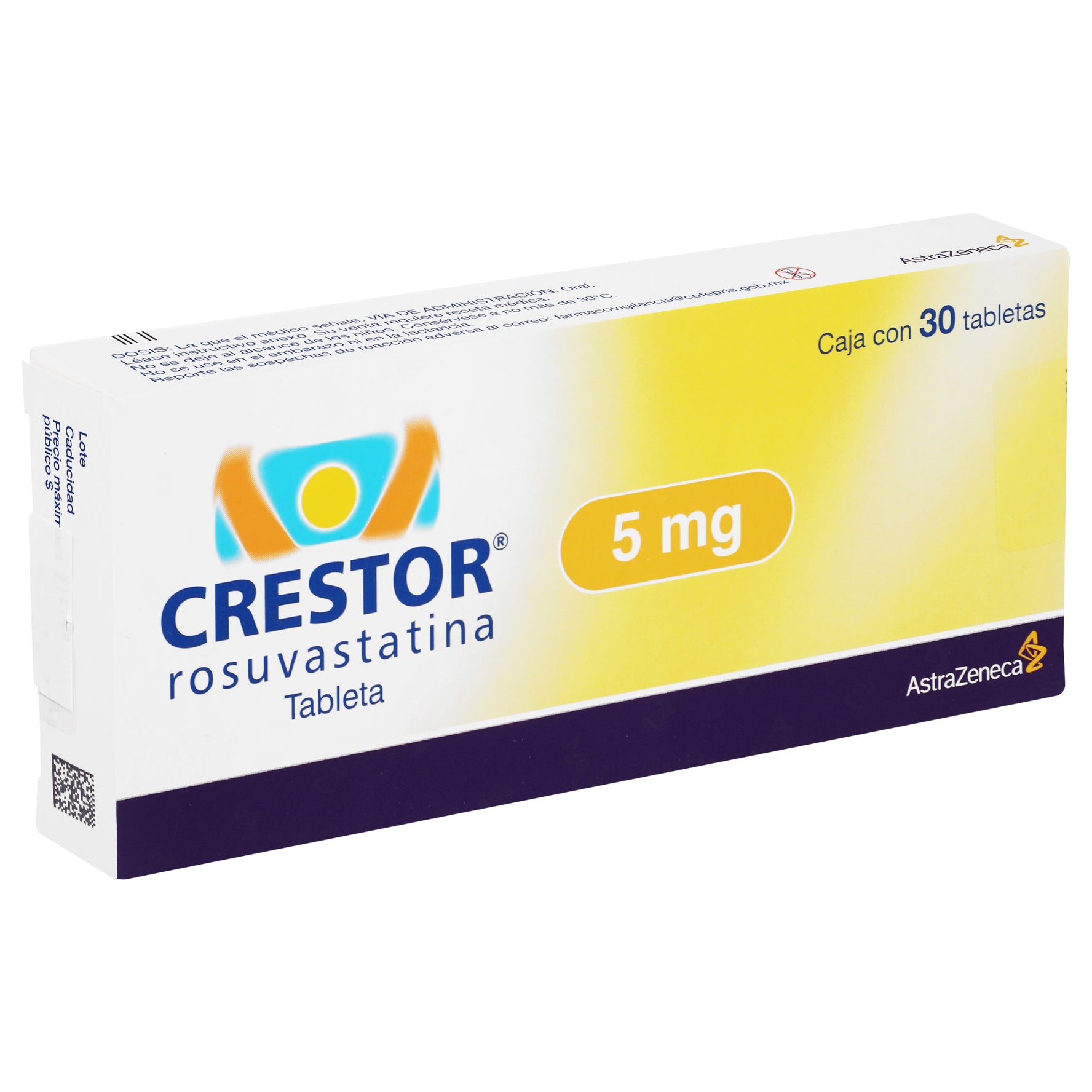 Crestor 5Mg Con 30 Tabletas (Rosuvastatina) 2 - 7501098608336