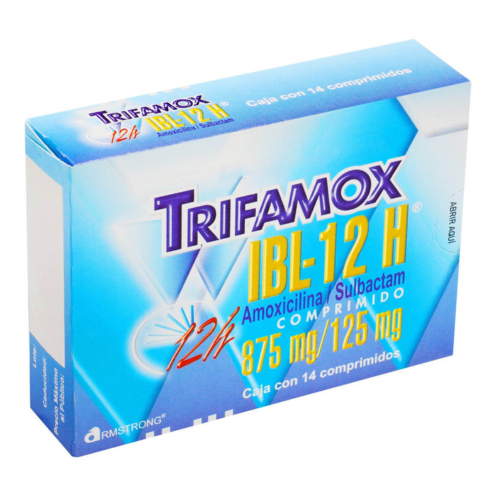 Trifamox Ibl-12H 875Mg/125Mg Con 14 Comprimidos (Amoxicilina/Sulbactam) - WeCare Pharma