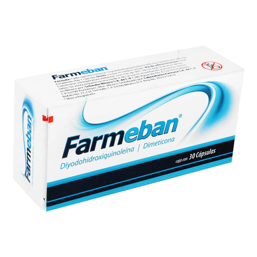Farmeban 500Mg/100Mg Con 30 Capsulas (Diyodohidroxiquinoleina/Dimeticona) - WeCare Pharma