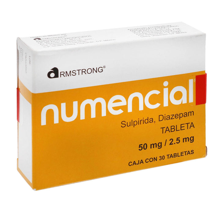 Numencial (Diazepam/Sulpirida) Tabletas 50Mg/2.5Mg Con 30 - WeCare Pharma