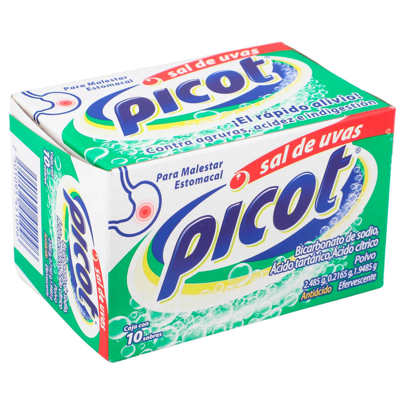 Sal De Uvas Picot Sobres 2.48G/0.21G/1.94G Con 10 (Bicarbonato/Ac Tartarico/Ac Citrico) - WeCare Pharma