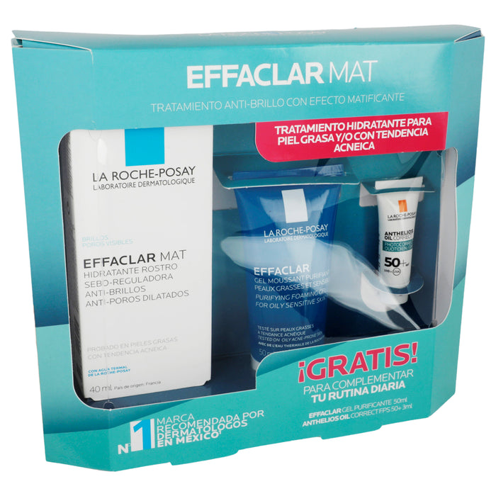 La Roche-P Effaclar Mat 40Ml+Effaclar Gel 50Ml+Toque Seco Fps50 Con Color 2 - 7509552880847