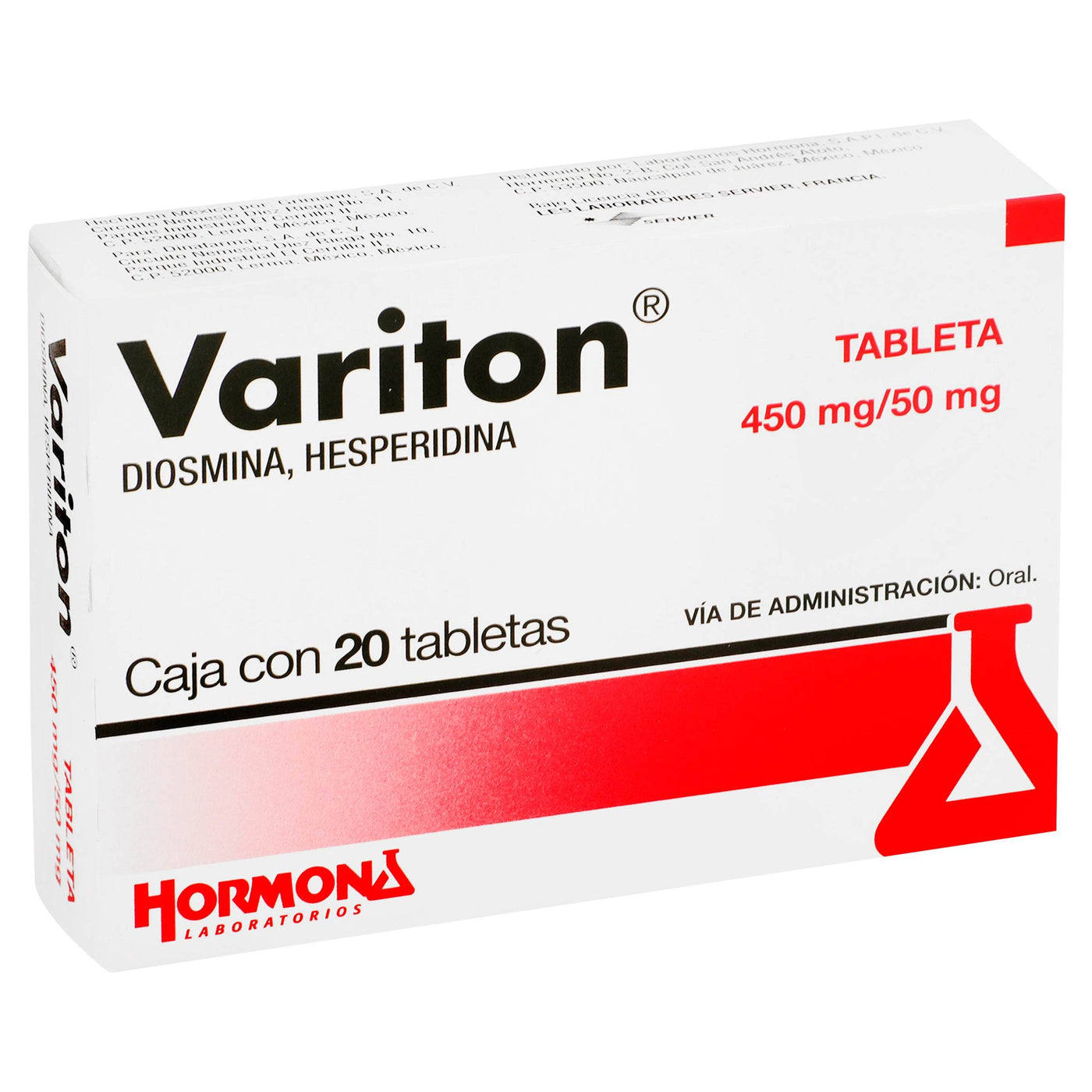 Variton 450Mg/50Mg Con 20 Tabletas (Diosmina/Hesperidina) — WeCare Pharma