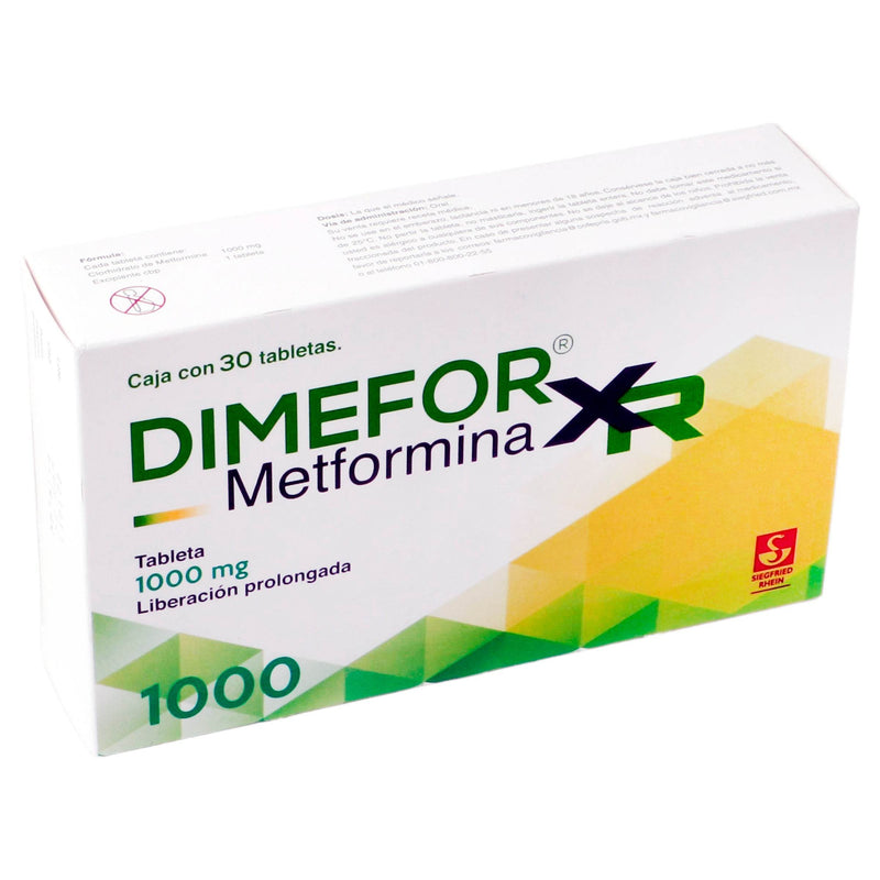 Dimefor Xr 1000Mg Con 30 Tabletas (Metformina) - WeCare Pharma
