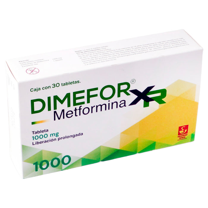 Dimefor Xr 1000Mg Con 30 Tabletas (Metformina) 2 - 7501300420862