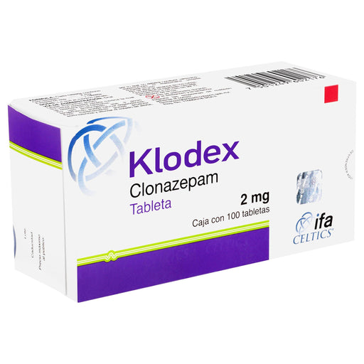Klodex (Clonazepam) Tabletas 2Mg Con 100 - WeCare Pharma