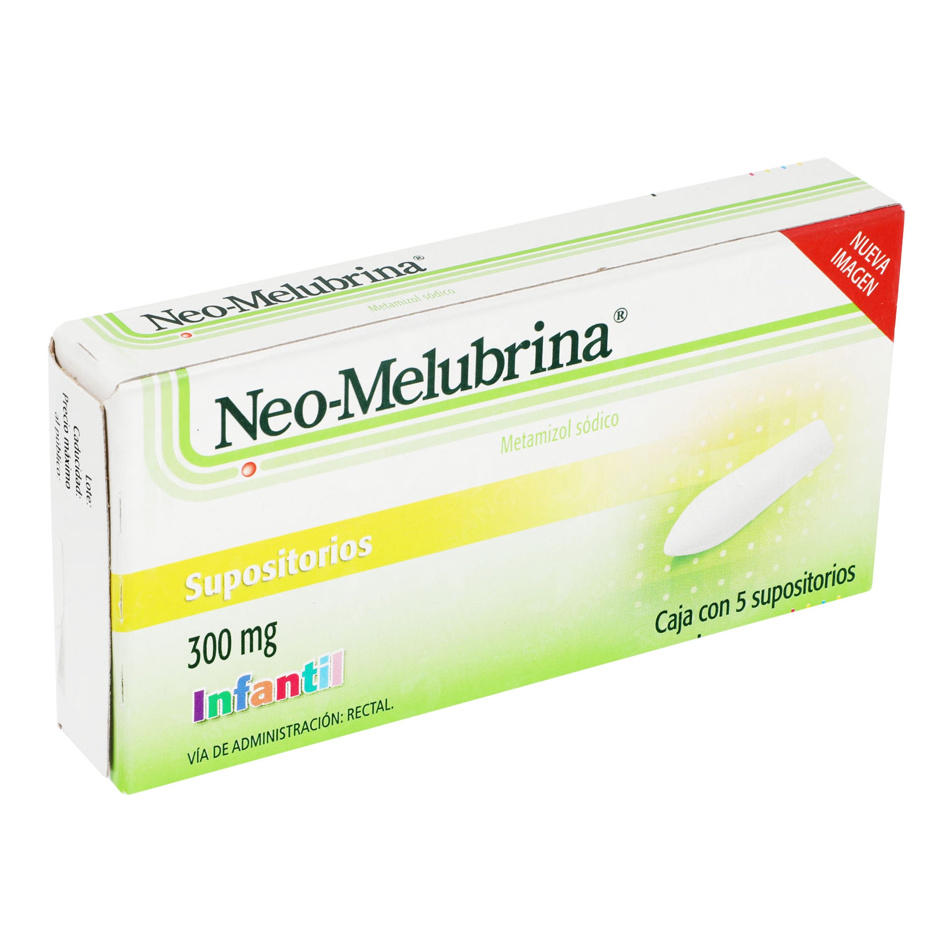 Neo-Melubrina Inf Supositorio 300Mg Con 5 (Metamizol Sodico) 2 - 7501165000308