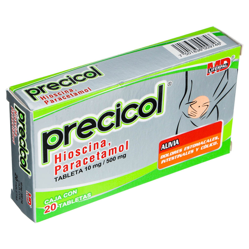 Precicol 10Mg/500Mg Con 20 Tabletas (Hioscina/Paracetamol) - WeCare Pharma