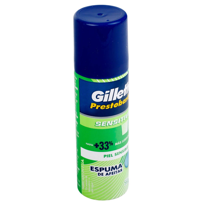 Espuma Para Afeitar Gillette Sensitive 57Ml - WeCare Pharma