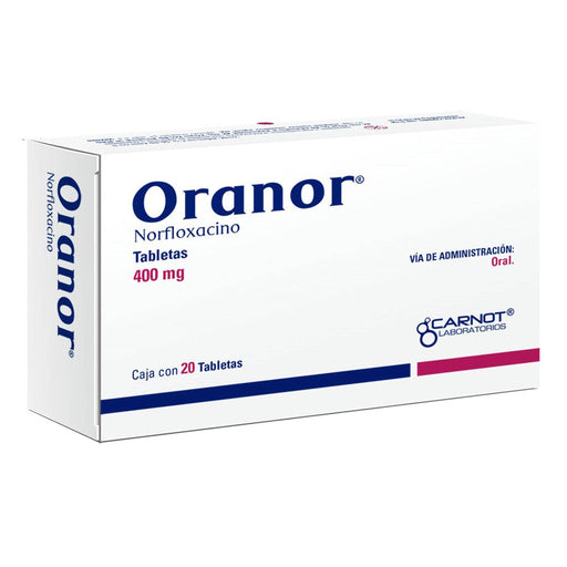 Oranor (Norfloxacino) Tabletas 400Mg Con 20 - WeCare Pharma