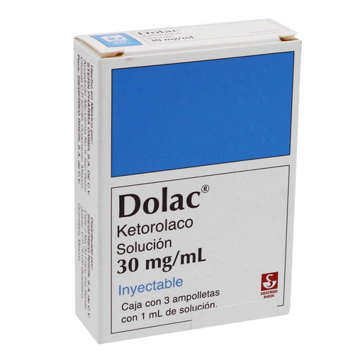 Dolac 30Mg/Ml Con 3 Ampulas (Ketorolaco) - WeCare Pharma