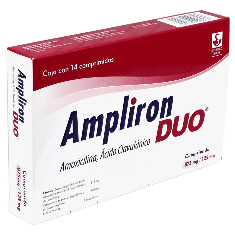 Ampliron Duo 875Mg/125Mg Con 14 Comprimidos (Amoxicilina/Acido Clavulanico) - WeCare Pharma