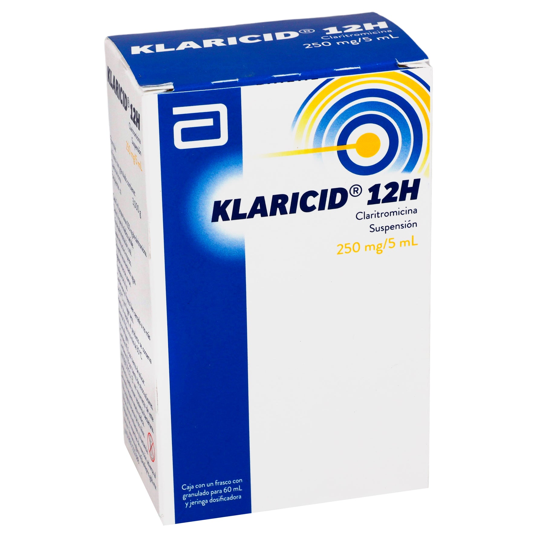 Klaricid 12H Suspensión 250Mg/5Ml 60Ml (Claritromicina) 2 - 7501033921674