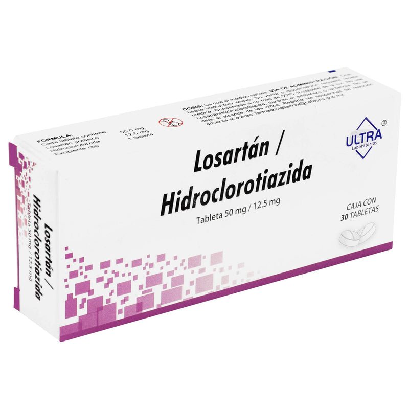 Losartan Hidroclorotiazida 50Mg/12.5Mg Con 30 Tabletas - WeCare Pharma