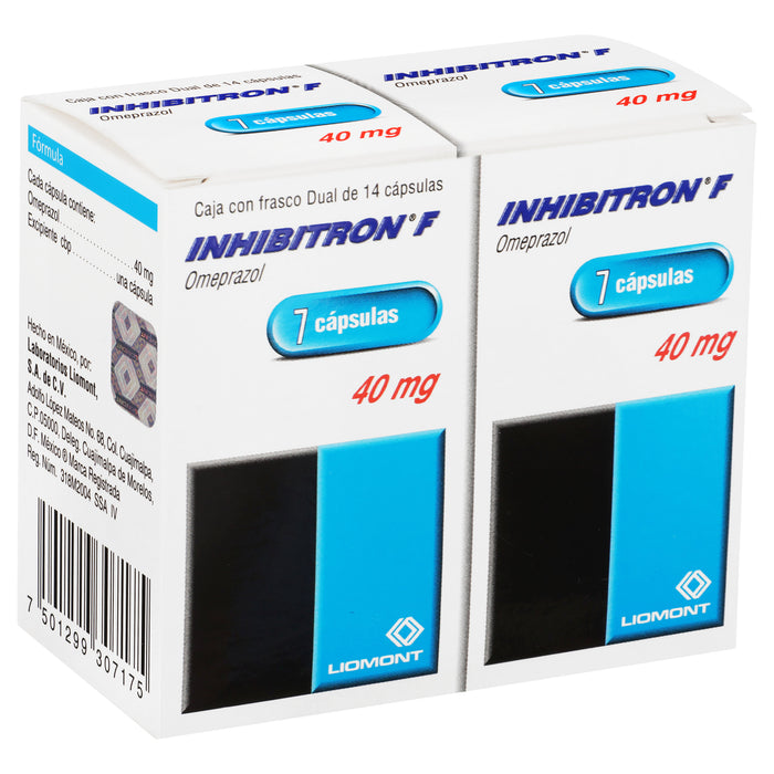 Inhibitron F 40Mg Con 14 Duopack Capsulas (Omeprazol) 3 - 7501299307175