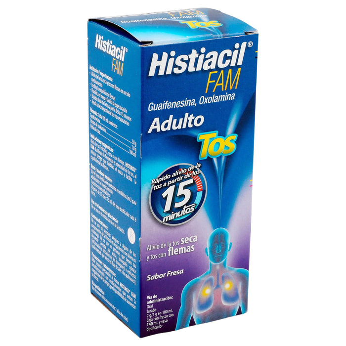 Histiacil Fam Ad Jarabe 2G/1G 140Ml (Guifenesina/Oxolamina) - WeCare Pharma