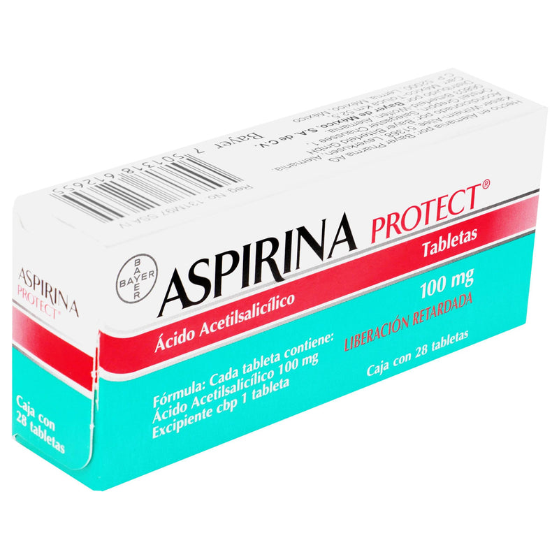 Aspirina Protect 100Mg Con 28 Tabletas (Acido Acetilsalicilico) - WeCare Pharma