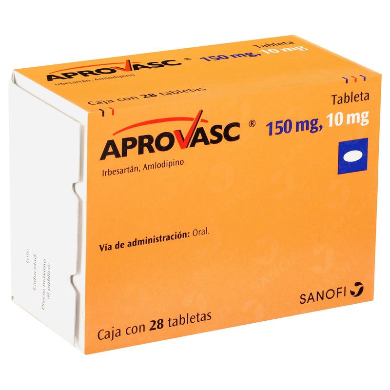 Aprovasc 150Mg/10Mg Con 28 Tabletas (Irbesartan/Amlodipino) - WeCare Pharma