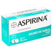 Aspirina 500Mg Con 20 Tabletas (Acido Acetilsalicilico) - WeCare Pharma