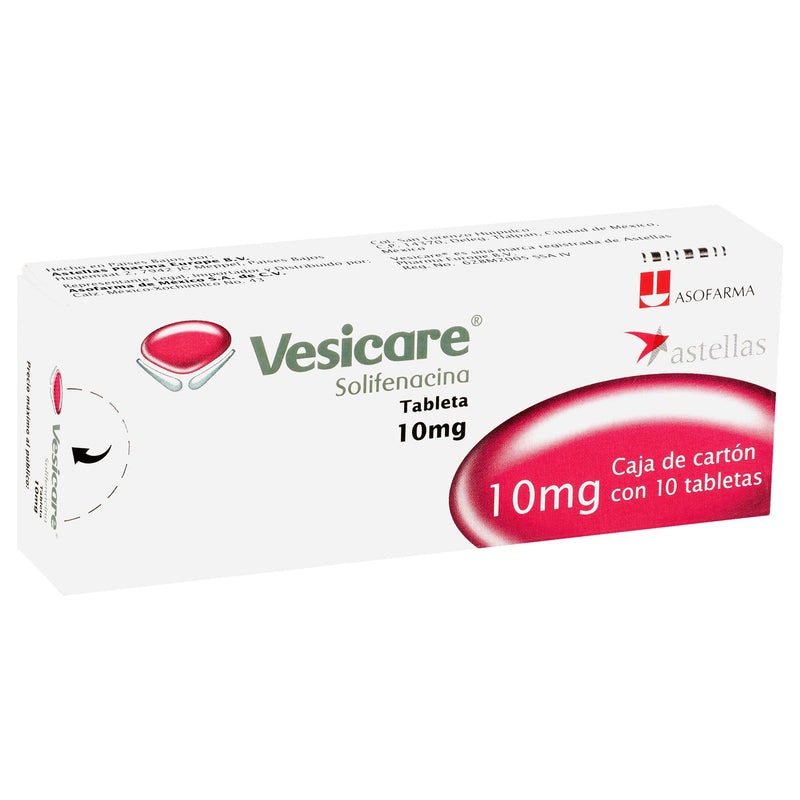 Vesicare 10Mg Con 10 Tabletas (Solifenacina) - WeCare Pharma