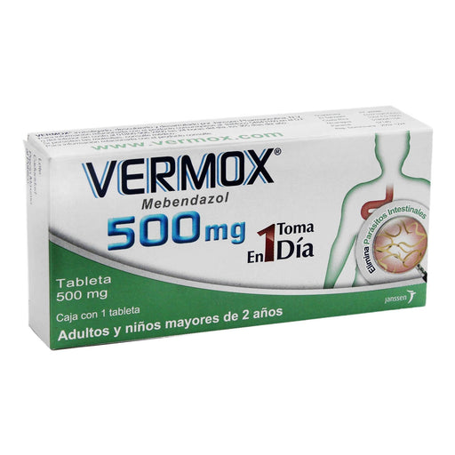 Vermox 500Mg Con 1 Tabletas (Mebendazol) - WeCare Pharma